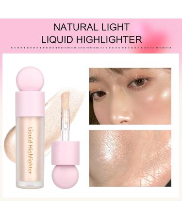 White Liquid Highlighter Shimmer Face Oil Glitter Makeup - Long Lasting Pigmented Formula for Face, Eyes, and Body - Buy Online on SooperMarket.com