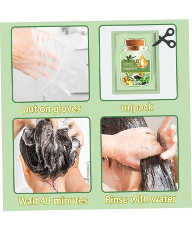 Buy 10 PCS Natural Bubble Hair Dye - Long-lasting Plant Extract Shampoo for Grey Hair - Black Teal Color for Women & Home Salons - Buy Online on SooperMarket.com