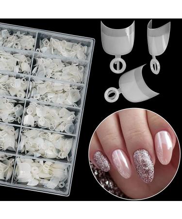 Ranrose Short Nail Tips - 600PCS Short Oval Half Cover False Nails | Acrylic Nails Short Tips with Box - 12 Sizes Round Natural - Buy Online on SooperMarket.com