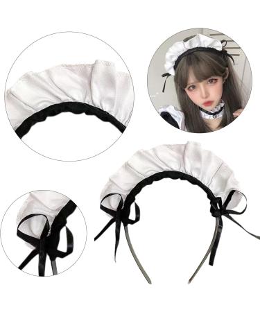 Bohue Maid Headband Maid Anime Cosplay Headwear Women's French Maid Headband Retro Lolita Hair Hoop Maid Hair Accessories for Halloween Cosplay - Buy Online on SooperMarket.com