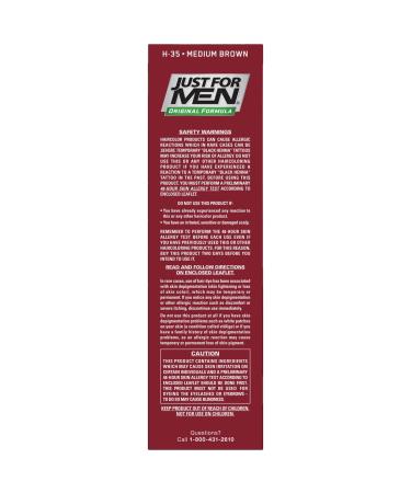 JUST FOR MEN Hair Color Medium Brown 35 - Long-Lasting Grey Coverage for Men | International Shipping Available - Buy Online on SooperMarket.com