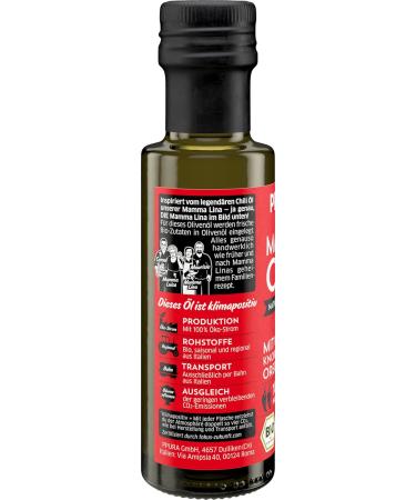 Ppura Bio Native Olive Oil Extra Mammas Chili | 100% Natural Italian Olive Oil with Chili Garlic & Oregano | Cold Pressed & Light-Protected | 100ml - Buy Online on SooperMarket.com