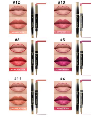 Aseawave 2 in 1 Lip Liner and Lipstick Makeup Set - Waterproof & Long-Lasting Matte Lipstick - 6Pcs Gift Set for Daily, Travel, Party, Work - Buy Online on SooperMarket.com