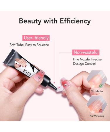 Newly Upgraded Quick Drying Nail Glue & Remover Kit - Long Lasting Press On & Fake Acrylic Nails - No UV Lamp Needed - Buy Online on SooperMarket.com