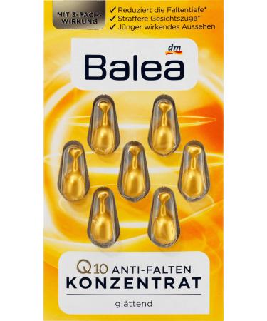5packs x 7 pcs I 35 applications Balea Anti-Wrinkle Oil Concentrate with Q10 Vitamin E and Ginseng Extract/Germany