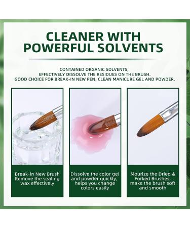 Morovan Nail Brush Cleaner - 8oz Restorer for Acrylic, Gel, Paint & Kolinsky Brushes - Buy Online on SooperMarket.com