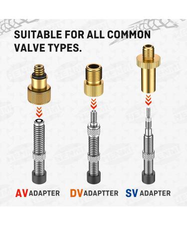 Henmi Bicycle Valve Adapter Set - Complete French & Auto-Style Valve Adapters with Sorting Box Air Pump Ball Pin & Compressor Valve - International Shipping - Buy Online on SooperMarket.com
