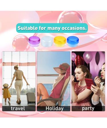 4pcs Travel Sample Pots 15g/15ml for Toiletries - Clear Round Cosmetic Containers for Women - Ideal for Lotions, Creams & Makeup - Buy Online on SooperMarket.com