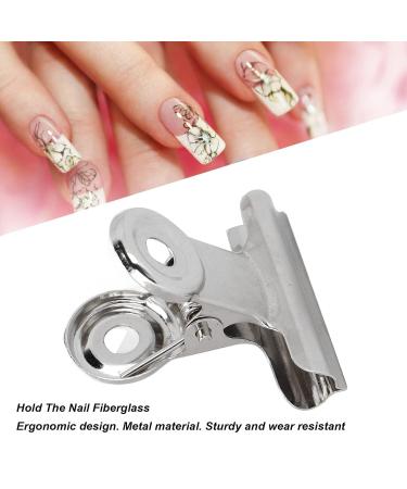10 Nail Tip Clips for Quick Nail Shape Construction - Metal Nail Extension & Fiberglass Fixation Accessories for Home Salons - Buy Online on SooperMarket.com