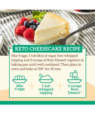 Keto Dessert Powder: Cream Cheese & Cheesecake Mix - Gluten Free, Low Carb, High Fat - Caramel Flavor - 20 Servings - Buy Online on SooperMarket.com
