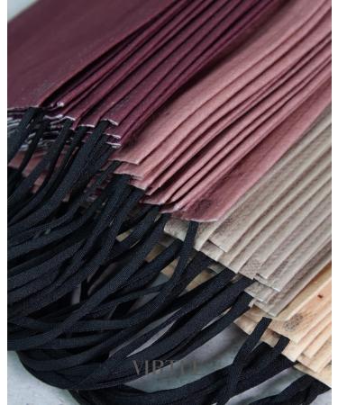 Virtue Code Earth Tones Disposable Face Mask Pack - 50 Cute Masks for Men and Women in Cream, Pink, Burgundy, and Beige Colors - Buy Online on SooperMarket.com