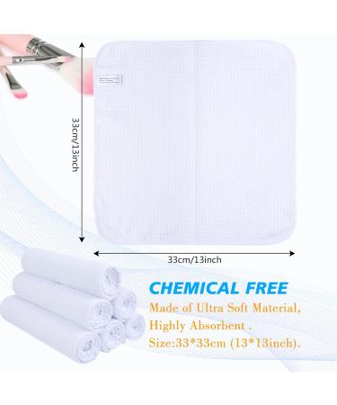 SINLAND Microfiber Waffle Washcloths 13x13 Inch 6 Pack White - Soft Facial Makeup Remover Cloths - Quick Drying & Exfoliating - Buy Online on SooperMarket.com