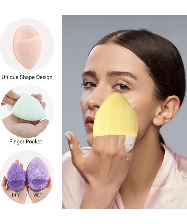 20 Pcs Reusable Facial Exfoliating Sponges for Deep Cleansing - Teardrop Shape Puff Style Exfoliating Pads for Removing Blackheads and Makeup | Women's Skin Care Solution - Buy Online on SooperMarket.com
