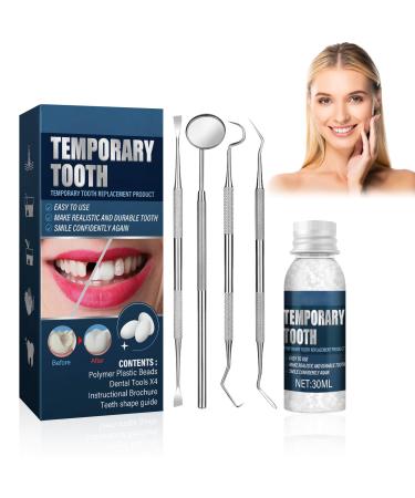 Temporary Tooth Set Tooth Repair Kit Temporary Teeth Replacement Kit for Chipped Teeth Moldable False Teeth Temporary Filling for Tooth