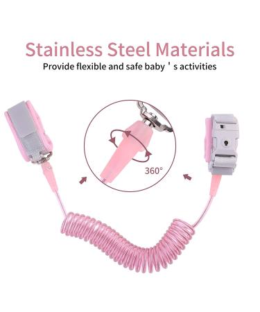 Anti Lost Wrist Link Toddler Safety Leash with Key Lock - 8.2 ft Pink (Red) - for Babies & Kids - Buy Online on SooperMarket.com
