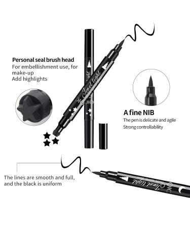 Dual Ended Waterproof Heart Stamp Eyeliner Pen | Long Lasting & Smudge Proof Eyeliner Makeup Tool - Buy Online on SooperMarket.com