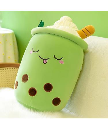 DAWRIS Bubble Tea Plush Pillow - Cute Bubble Milk Tea Cup Shaped Hugging Cushion Toy (Green) - Buy Online on SooperMarket.com