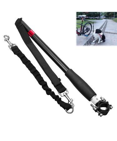 Wiyety retractable dog leash: bicycle dog leash practice leash for training cycling free simple installation and disassembly safe free control safe with pets (black)