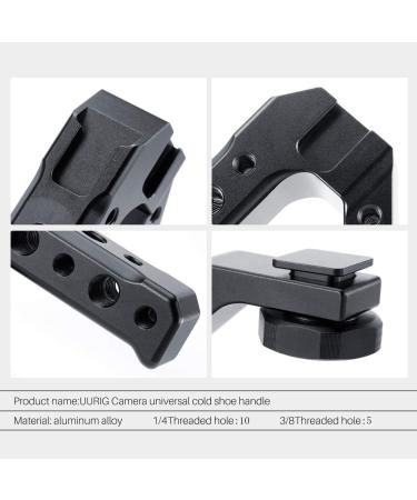 UURig R005 Camera Top Handle Grip with 3 Cold Shoe Adapters for Sony A7III - Stabilizing Rig for Mounting Microphone, LED Light, and Monitor - Metal Construction for Easy Low Angle Shots - Buy Online on SooperMarket.com