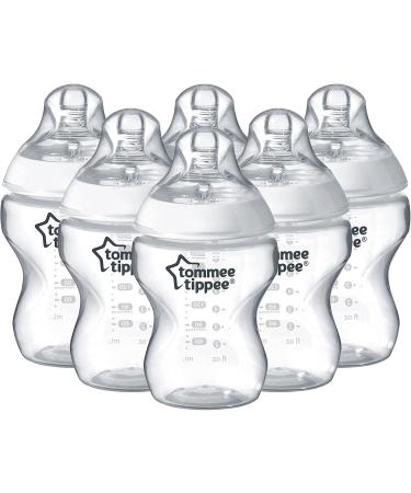 Tommee Tippee Closer to Nature 260 Ml Easivent Bpa-Free Feeding Bottles (Pack of 6)