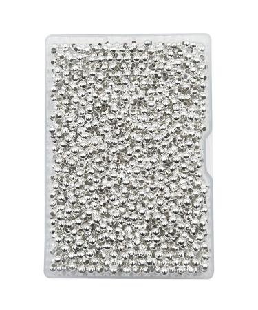 1000 Pieces 4mm Silver Iron Metal Spacer Bead Round Loose Beads