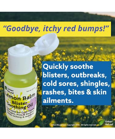 Urban ReLeaf Lemon Balm - Fast Relief for Blisters, Rashes, Bumps, and Bug Bites | 100% Natural | Made Fresh in the USA - Buy Online on SooperMarket.com