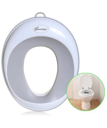 Dreambaby EZY-Toilet Trainer Seat Potty Topper - Contoured Shape & Non-Slip Base - Model L6001 14.5x11x1.75 Inch (Pack of 1) Gray