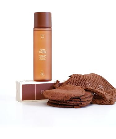 SWEET JULY Reusable Face Rounds - 100% Cotton Soft & Absorbent Eco-Friendly Skincare Includes Washable Bag (Pack of 7) - International Shipping Available - Buy Online on SooperMarket.com