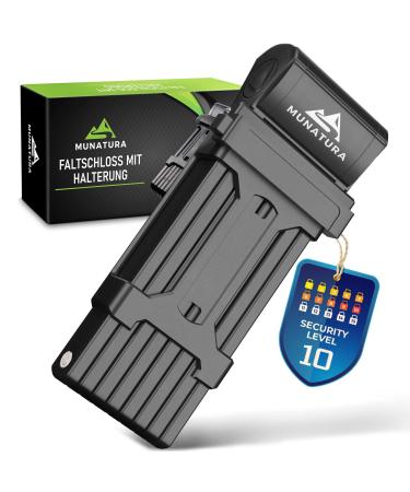 Munatura folding lock bicycle 120cm - bicycle lock folding lock - bicycle lock high safety - bicycle lock with bracket - bike lock