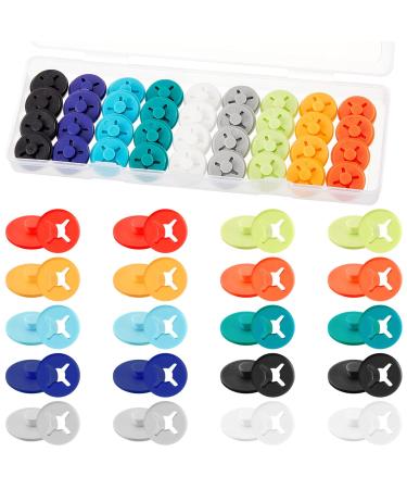 Running Bib Clips Race Number Buckle Fixing System Triathlon Race Bib Holder Marathon Number Buckles Fasteners Holders for Runners Field Events, Mixed Colors