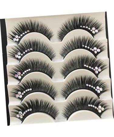 Beavorty 5 Pairs Diamond Eyelashes | Colorful Lash Extensions & Royal Silk False Lashes with Rhinestones | Natural Look Makeup - Buy Online on SooperMarket.com