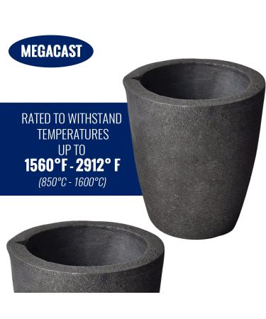 12KG MegaCast Graphite Crucible for Melting Gold, Silver, Copper, Brass, Aluminum - Black Cup Furnace Torch for Casting and Refining - Buy Online on SooperMarket.com
