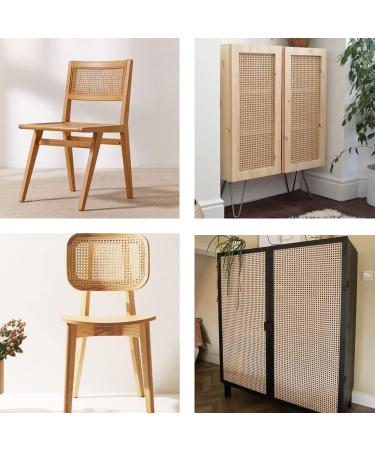 14 Width Natural Rattan Cane Webbing Roll - 12 Feet | Open Weave Wicker Material for Caning Projects - Buy Online on SooperMarket.com