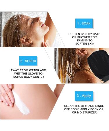 2PCS Exfoliating Gloves - Deep Body Scrubber for Shower - Dead Skin Remover for Women and Men - Buy Online on SooperMarket.com