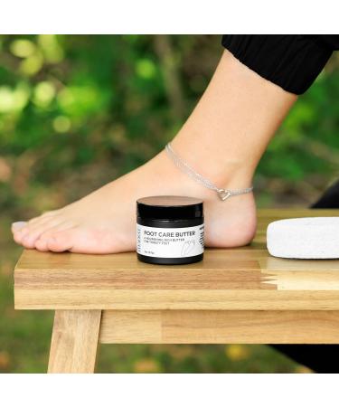 Foot Care Butter & Heel Balm - Lavender Tea Tree & Peppermint Repair Cream for Dry Cracked Heels Eco-Friendly 100% Recycled Plastic Jar | Ora's Amazing Herbal - 2 oz - Buy Online on SooperMarket.com