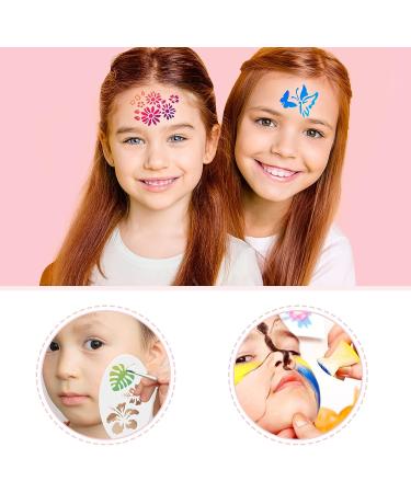 Jecery 36 Pcs Face Paint Stencils for Halloween Makeup - Reusable Templates for Mermaid, Unicorn, Leopard, Witch, Ghost, Pumpkin & Skull Tattoos (Fresh Style) - Buy Online on SooperMarket.com
