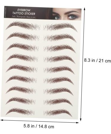 Beavorty 9 Sheets Waterproof Eyebrow Stickers 6d Cosmetic Stencil 21x14.7cm Brown - Buy Online on SooperMarket.com