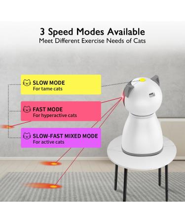 YVE LIFE Laser Toy for Indoor Cats Motion Activated Interactive Cat Toys for Kitten/Dogs USB Rechargeable Fast and Slow Circling Pattern Automatic On/Off and Silent - Buy Online on SooperMarket.com