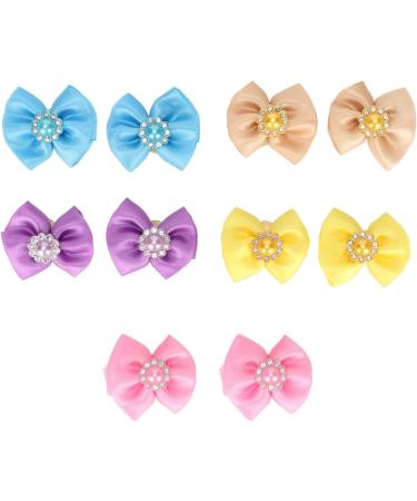 Agatige 20Pcs Dog Bows Small Dog Topknots Dog Hair Bows Dog Assesoriess Dog Bows Grooming with Rubber Band Puppy Hair Bows Cute Pet Small Hair Bowknot Grooming Accessories - Buy Online on SooperMarket.com