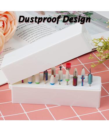Fiezkaa Nail Drill Bits Holder Stand - 30 Holes Dustproof Case for Acrylic Nail Drill Bits - Salon Organizer and Storage Box - Buy Online on SooperMarket.com