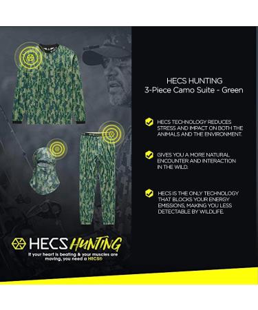 HECS Hunting 3-Piece HECStyle Camo Suit - Large Green | Deer & Big Game Hunting Suits for Men and Women - Buy Online on SooperMarket.com