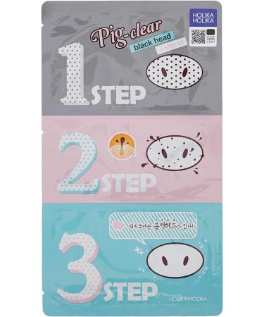 Holika Holika Pig Nose Clear Black Head 3 Step Kit - Pack of 10 - Buy Online on SooperMarket.com