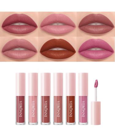 6Pcs Matte Liquid Lipstick Set - Long-Lasting Waterproof Non-Stick Cup Lip Gloss for Women | International Shipping Available - Buy Online on SooperMarket.com
