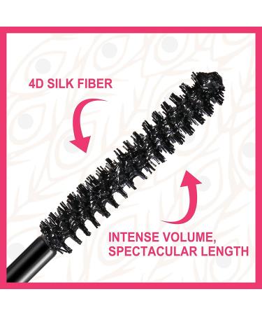4D Magic Silk Fiber Lash Mascara - Waterproof & Hypoallergenic for Thicker, Long-Lasting, and Curly Eyelashes - Buy Online on SooperMarket.com