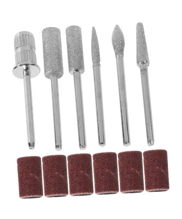 CORHAD 1 Set nail polisher nail polishing head nail sand bands manicure sanding bands professional nail drill nail drill bit pedicure sand belt Stainless Steel. Silicone. Quartz. Ceramics 7.1x5.7cm Picture 2