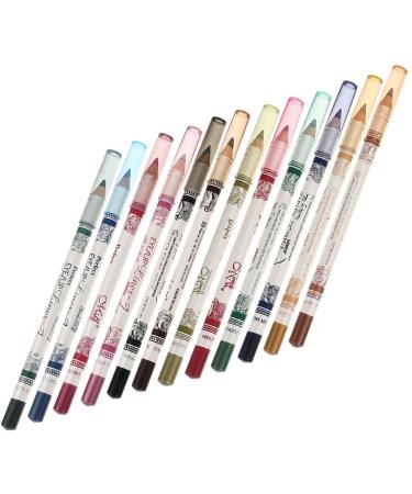 PLAFOPE 3pcs 12 Waterproof Eyeliner Pencil Eyebrow Pencil Makeup Eyeliner Glitter Outfit Flash Suit