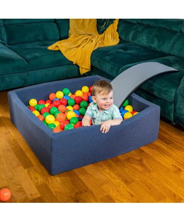 Kiddymoon 7cm Baby Game Balls - Colorful Plastic Balls for Ball Pit - 300 Count - Yellow Green Blue Red Orange - Perfect for Kids Fun & Play - Buy Online on SooperMarket.com