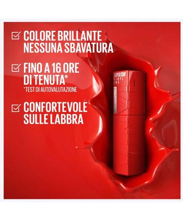 Maybelline New York Super Stay Vinyl Ink Liquid Lipstick - Long-Lasting Shiny Finish 16-Hour Hold No. 10 Lippy 4.2 ml (Pack of 2) - International Shipping Available - Buy Online on SooperMarket.com