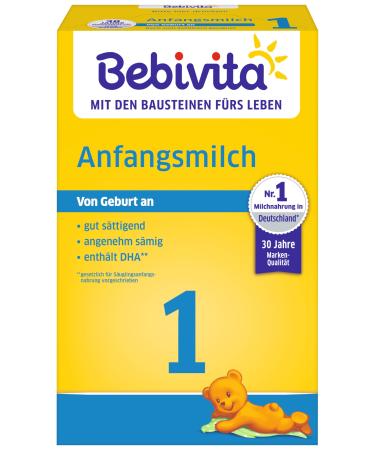 Bebivita milk formula 1 initial milk 500g pack of 5 (5x500g)