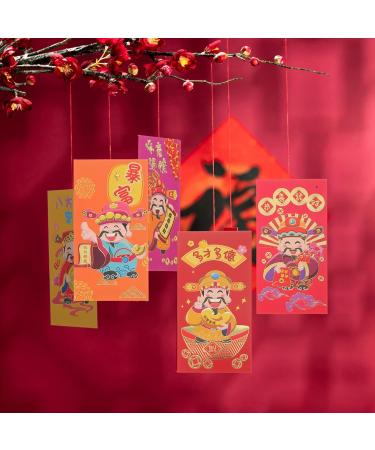 ABOOFAN 24pcs God of Wealth Red Envelope Bag Rabbit Year Envelope Chinese New Year Red Envelope Lucky Money Envelopes Bunny Red Envelopes See Spring Bao Paper Zodiac Bag Chinese Style - Buy Online on SooperMarket.com